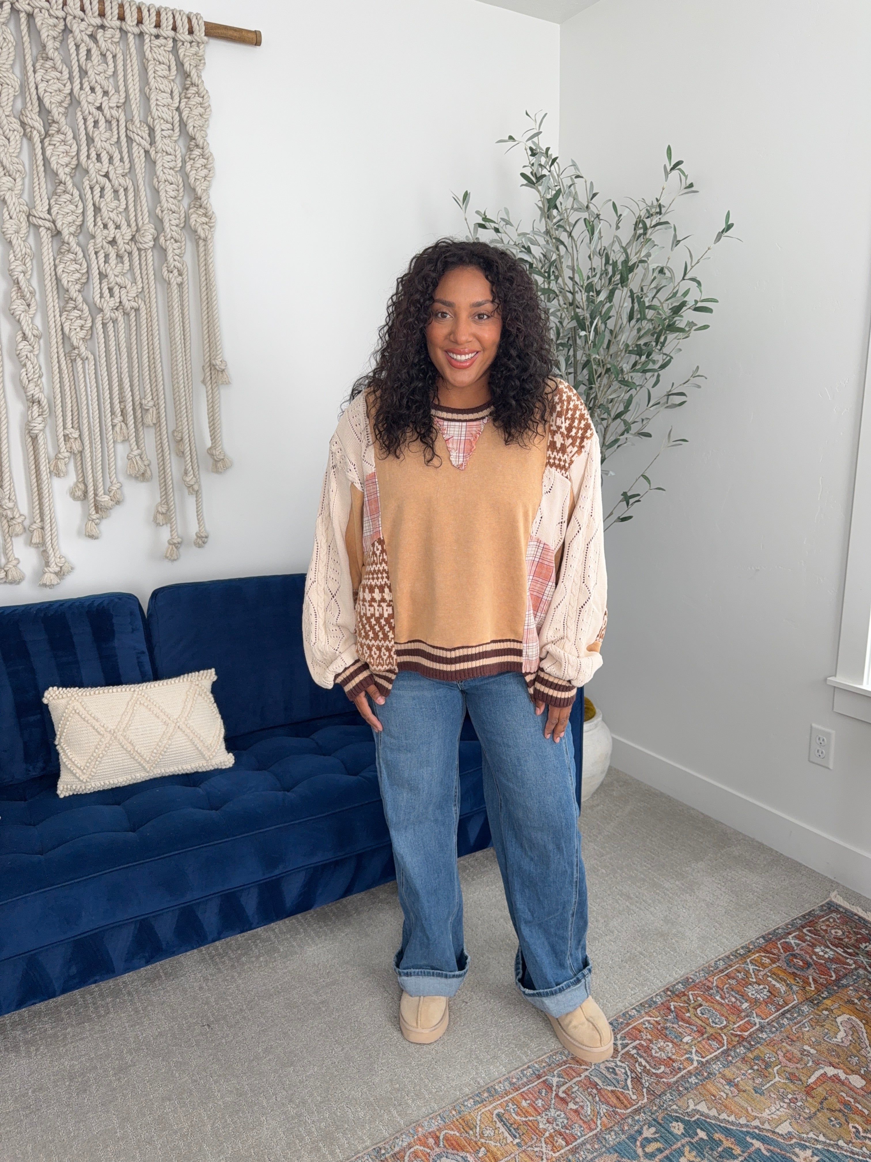Women's Oli & Hali Mixed Media Sweater