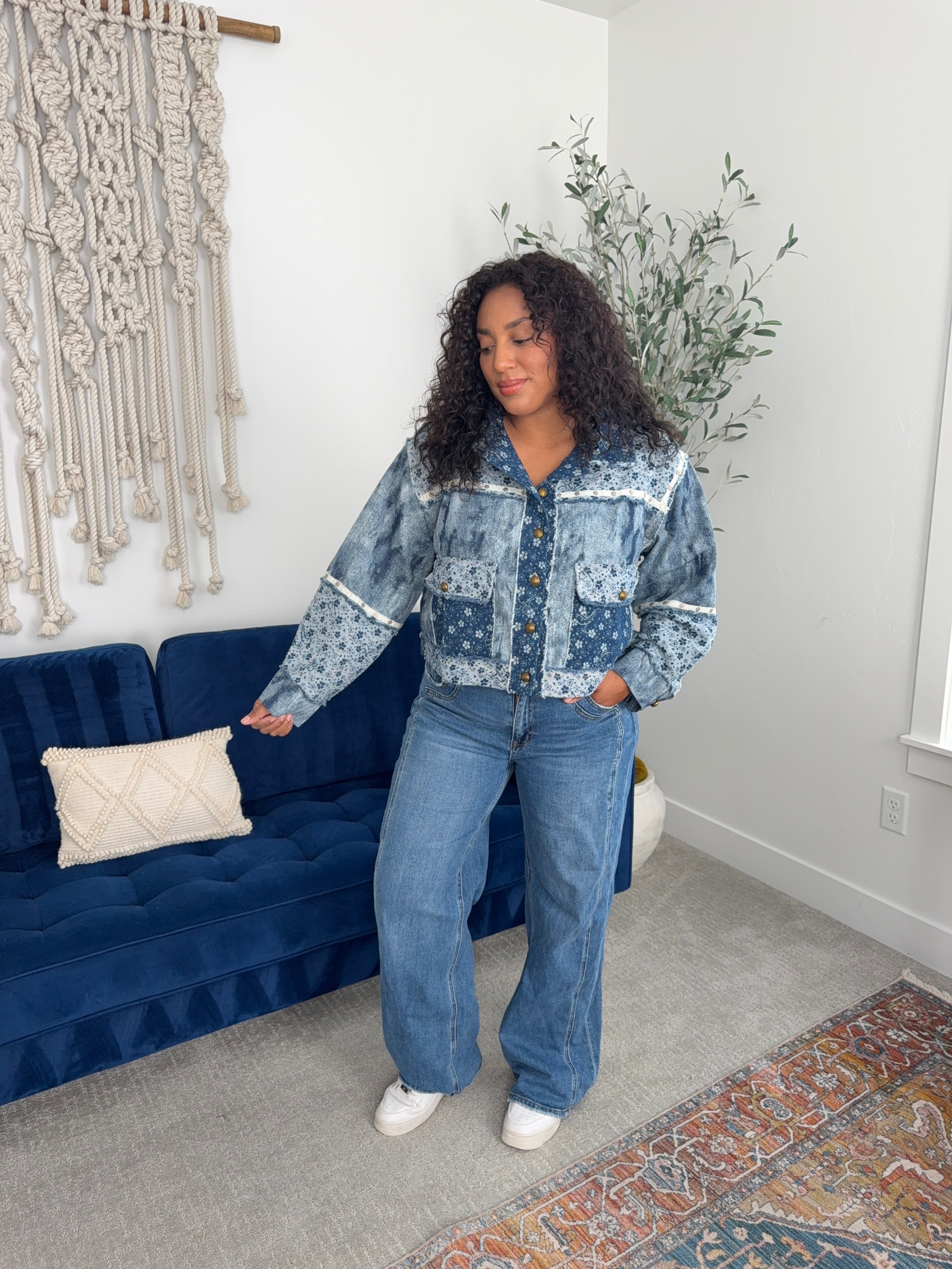 Women's POL boho denim jacket Fall 2025