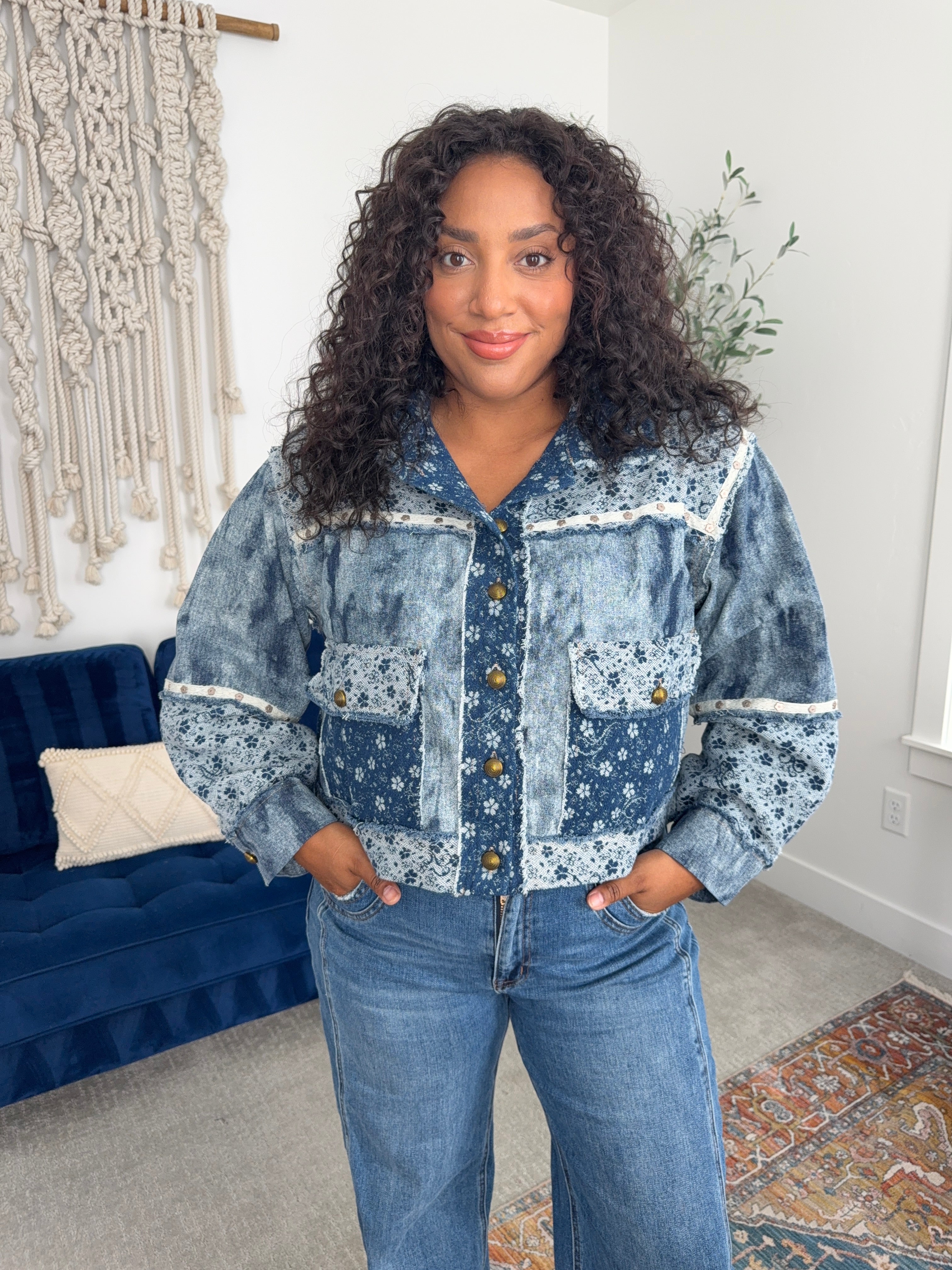 Women's POL boho denim jacket Fall 2025