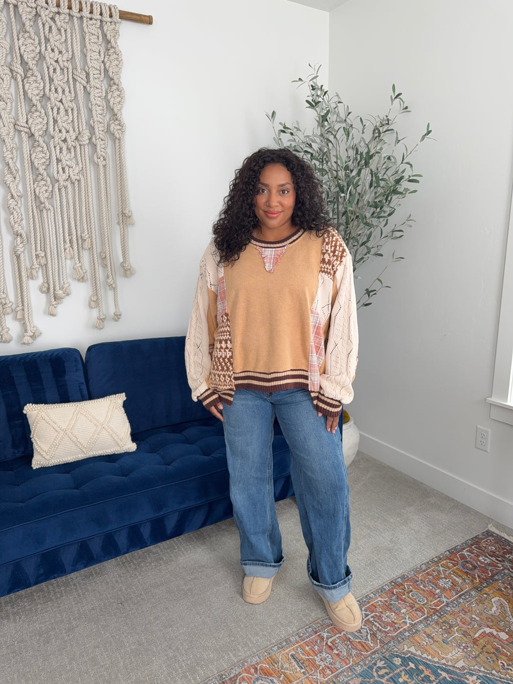 Women's Oli & Hali Mixed Media Sweater