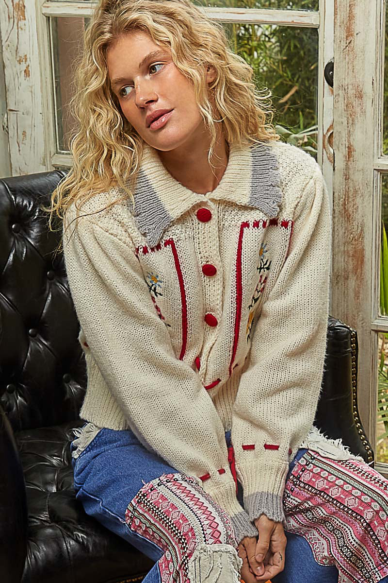 Pol Cottagecore Cardigan