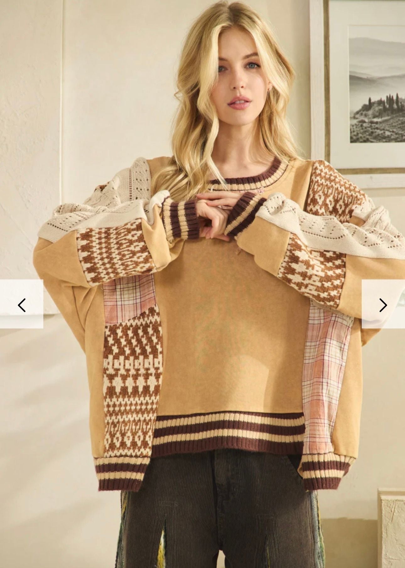 Women's Oli & Hali Mixed Media Sweater