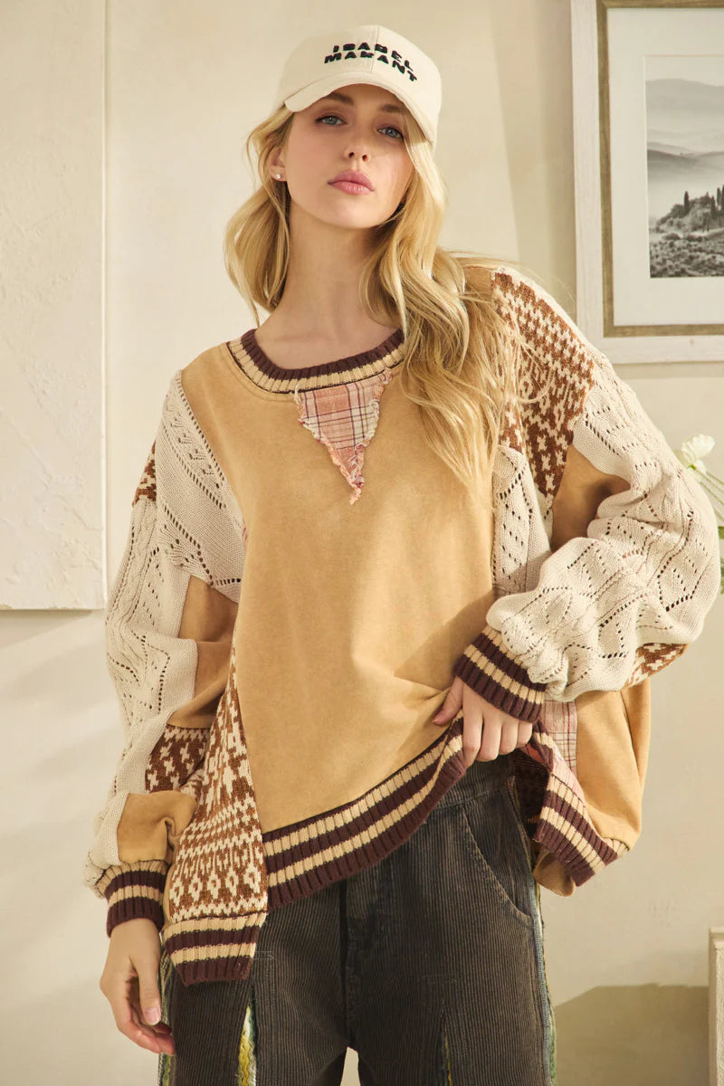 Women's Oli & Hali Mixed Media Sweater