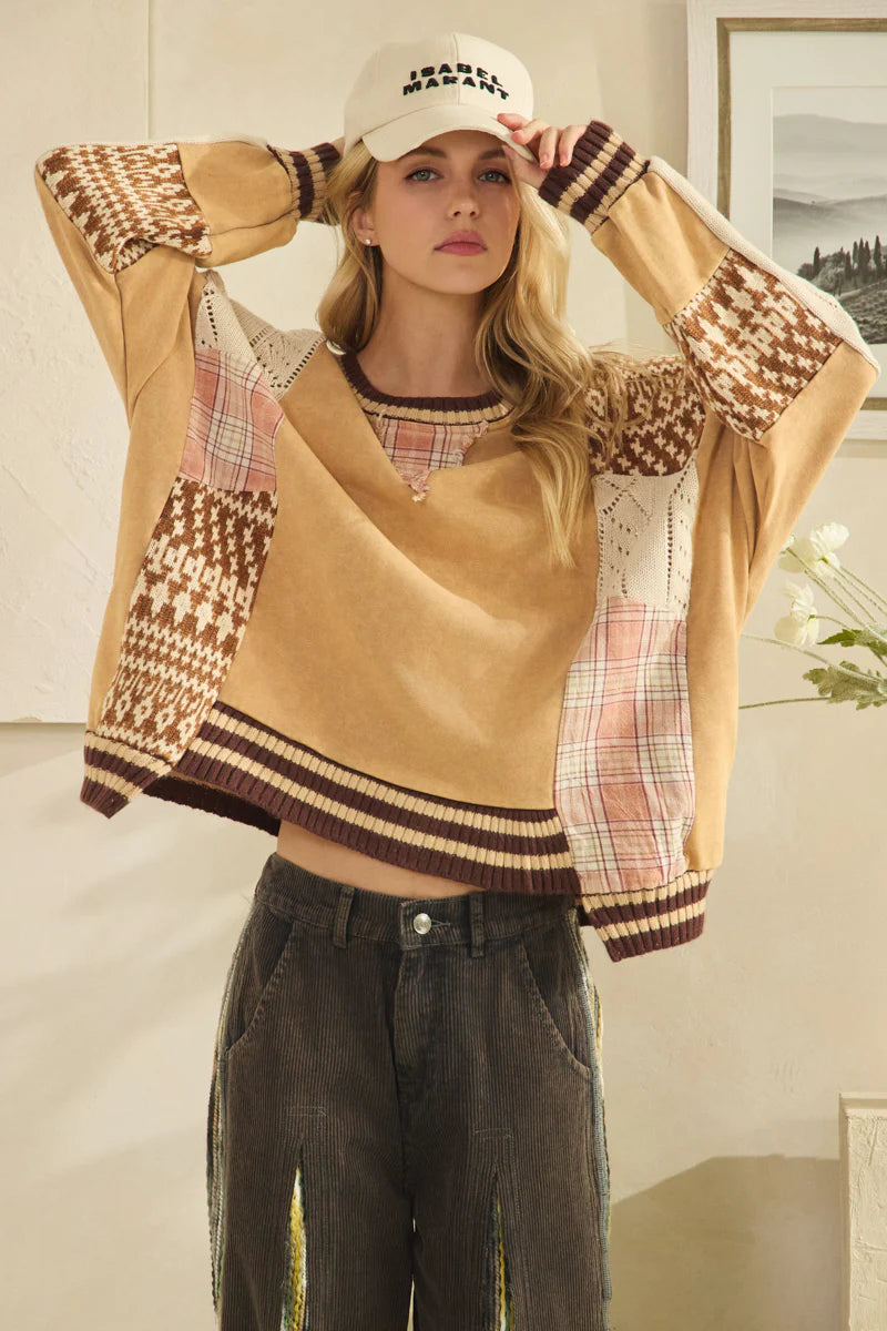 Women's Oli & Hali Mixed Media Sweater