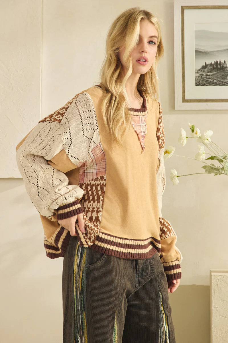 Women's Oli & Hali Mixed Media Sweater