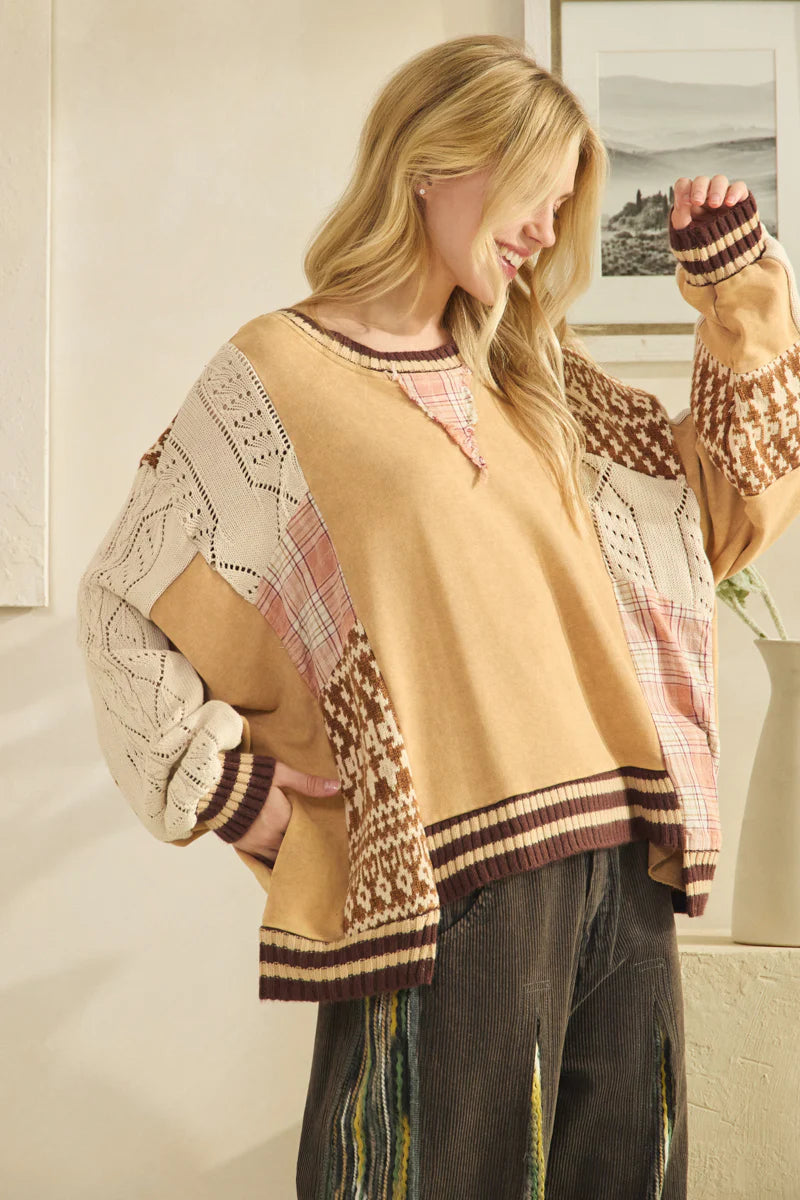 Women's Oli & Hali Mixed Media Sweater