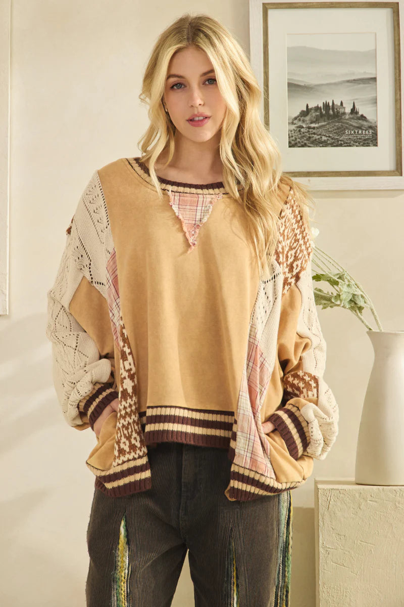 Women's Oli & Hali Mixed Media Sweater