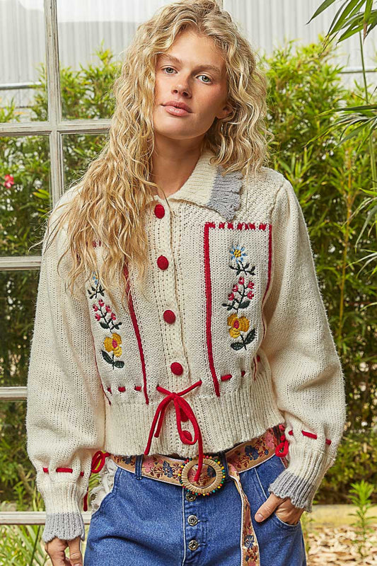 Pol Cottagecore Cardigan